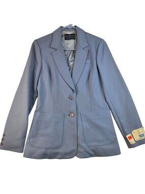 Vintage 70s Levis Single Breasted Blazer 16 Blue Minimalist Office Old Money USA